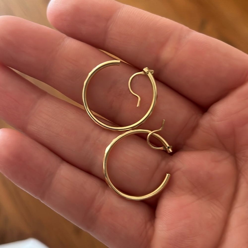 14K Gold hoop earrings